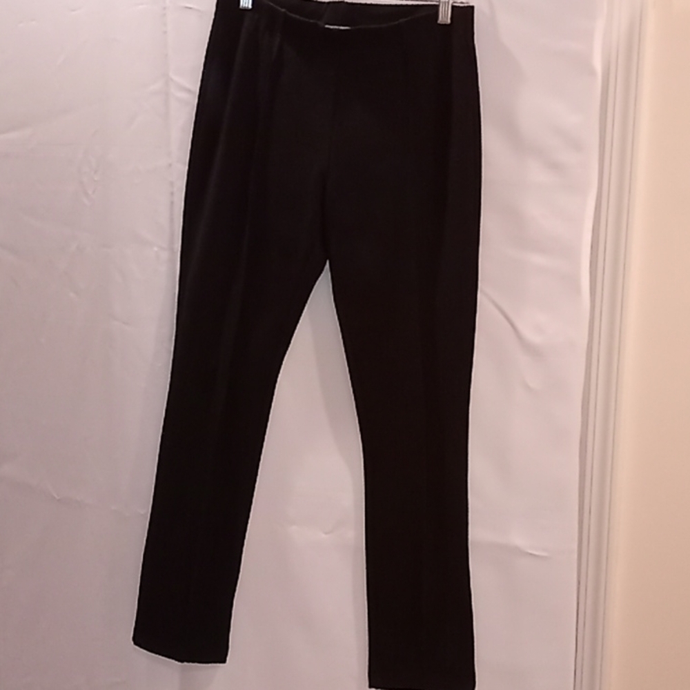 Joan Vass black pull on dress leggings size S